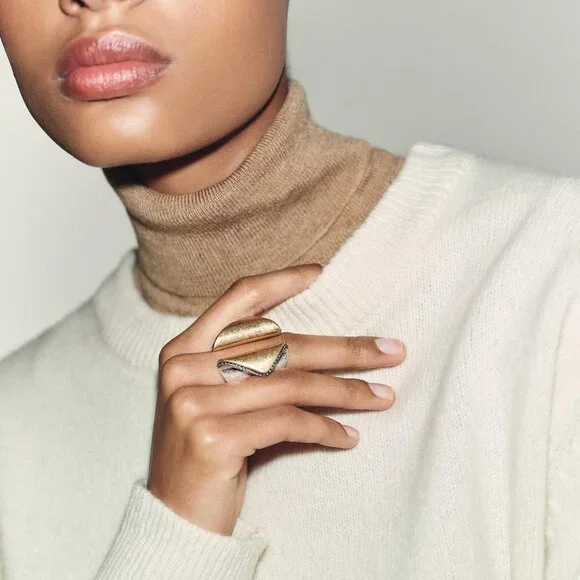 ZARA Combined metal ring M Brand new - Picture 1 of 5